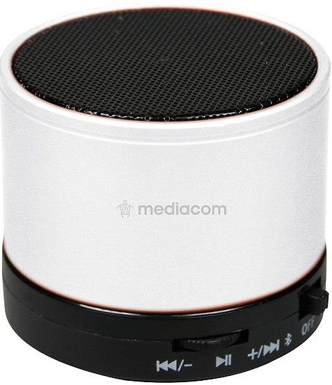 MEIZU Cassa acustica Mediacom Speaker Round 25R bluetooth bianco e nero